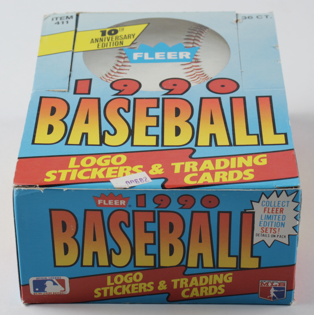 1990 Fleer Baseball Wax Box with (36) Wax Packs at PristineAuction.com 1990 Fleer Baseball Wax Box with (36) Wax Packs at PristineAuction.com