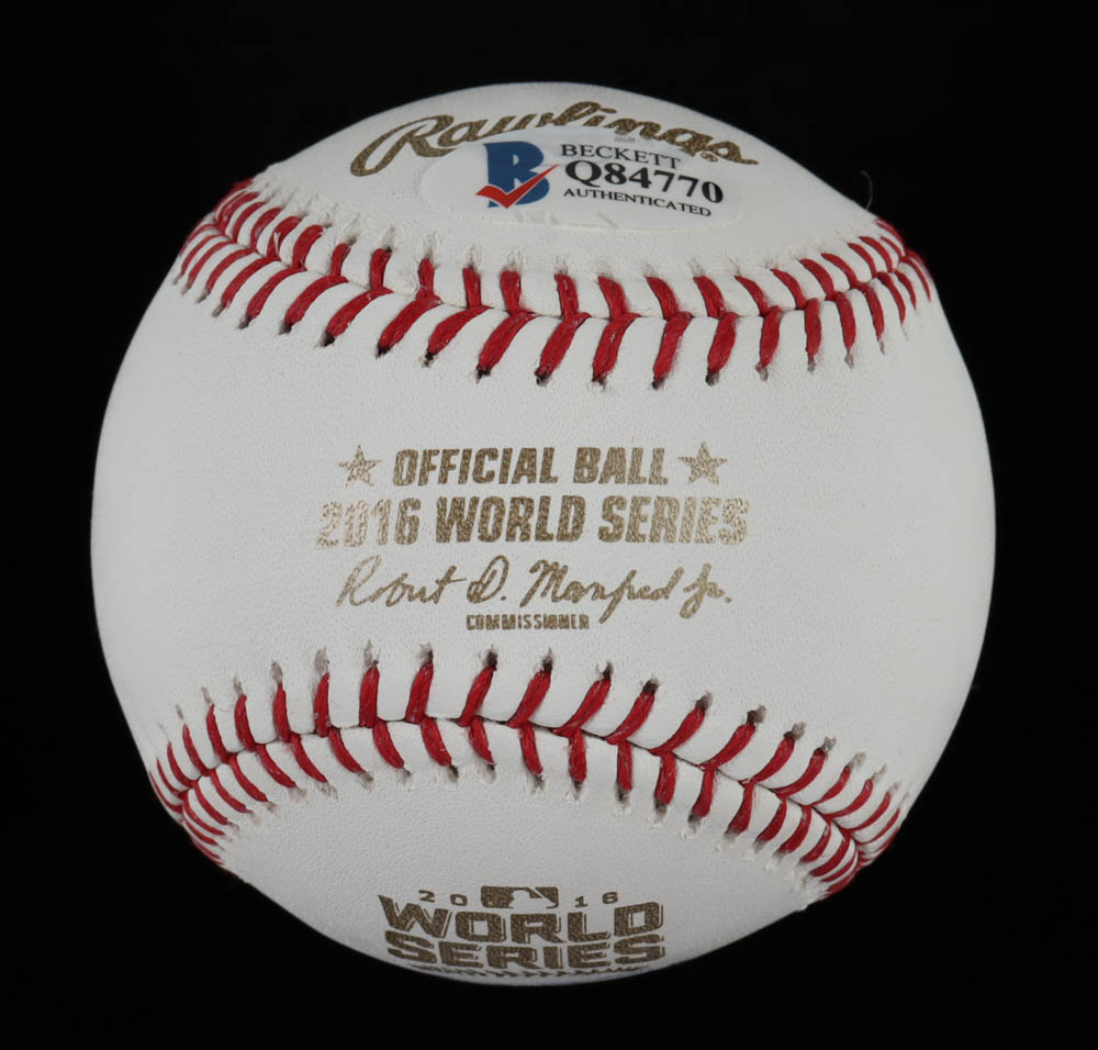 Kyle Schwarber Signed 2016 World Series Baseball Inscribed "16 WS Champs" (Beckett COA) at PristineAuction.com Kyle Schwarber Signed 2016 World Series Baseball Inscribed "16 WS Champs" (Beckett COA) at PristineAuction.com