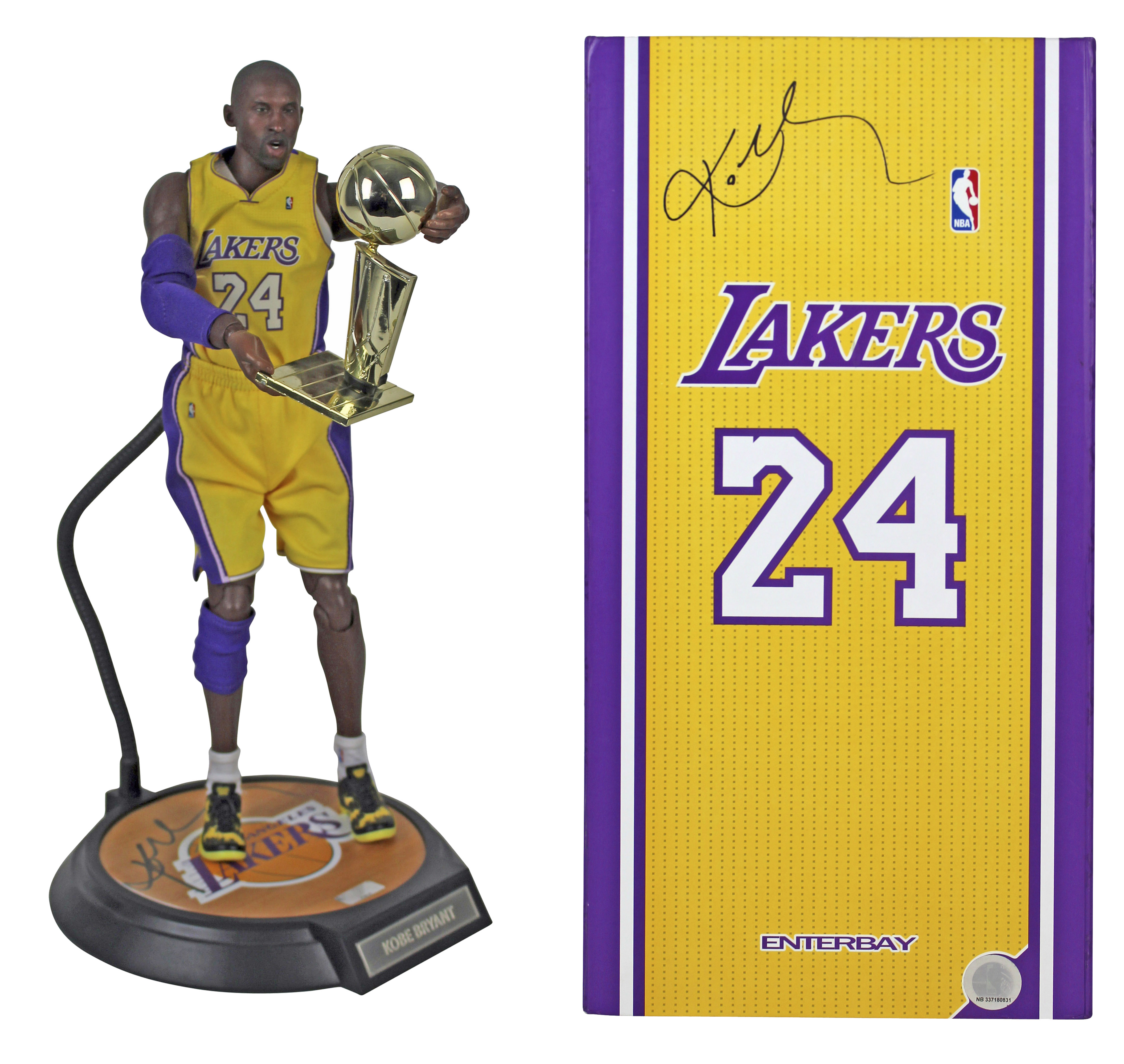 Kobe Bryant Signed Lakers Enterbay Action Figure (Panini COA