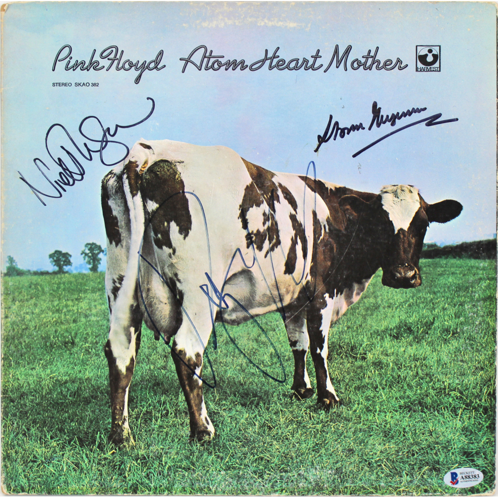 Roger Waters, Nick Mason & Storm Thorgerson Signed Pink