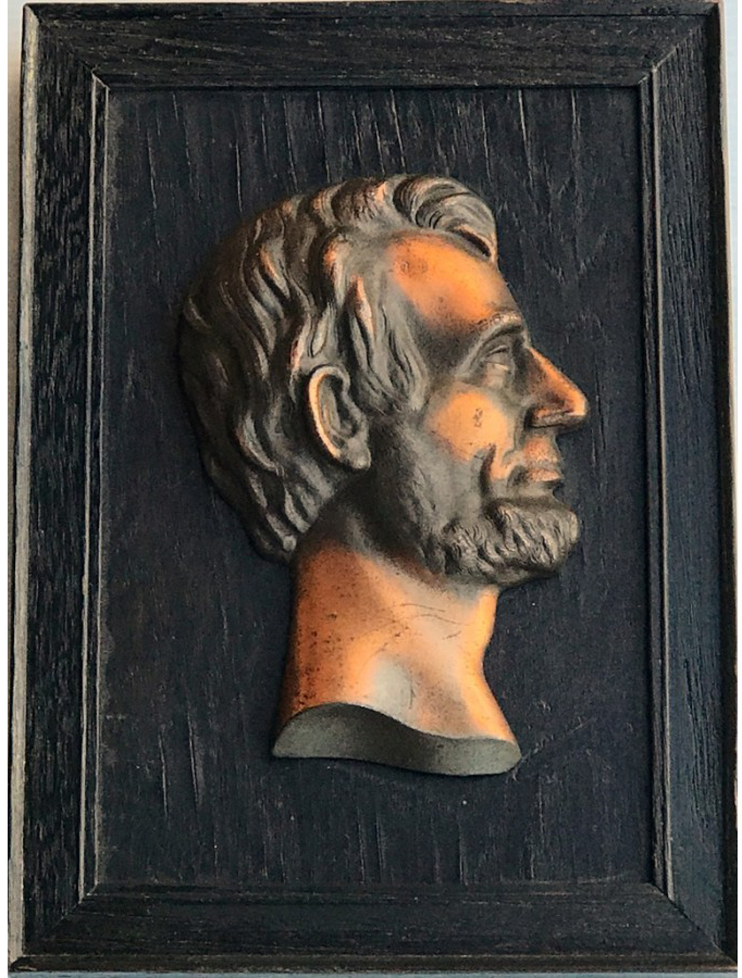 Abraham Lincoln 8x11 Custom Framed Copper Bust from Lincoln Home (University Archives COA) at PristineAuction.com Abraham Lincoln 8x11 Custom Framed Copper Bust from Lincoln Home (University Archives COA) at PristineAuction.com