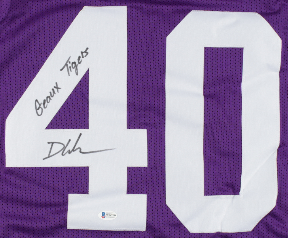 Devin White Signed Jersey Inscribed "Geaux Tigers" (Beckett COA) at PristineAuction.com Devin White Signed Jersey Inscribed "Geaux Tigers" (Beckett COA) at PristineAuction.com
