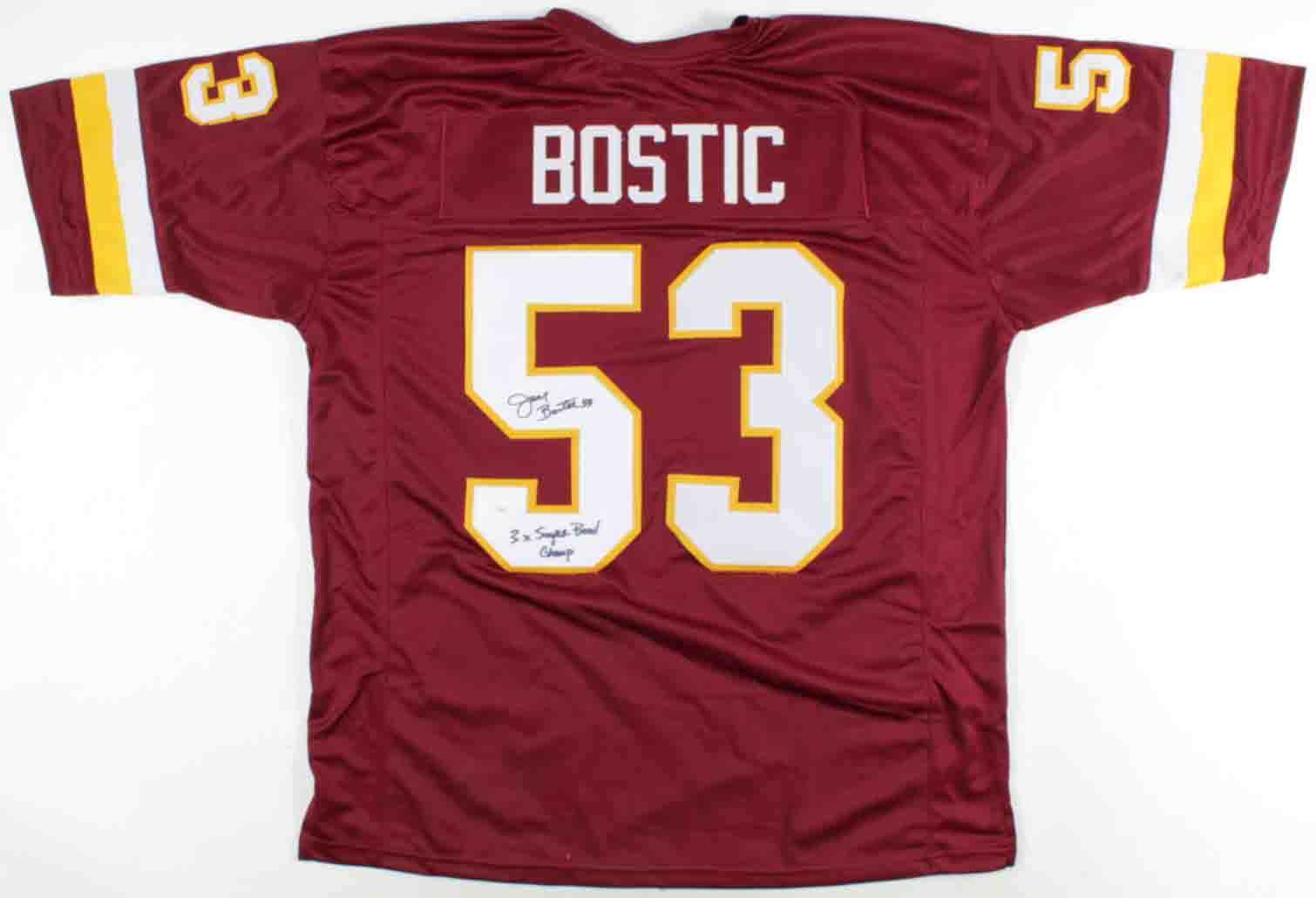 Jon Bostic Signed Bears Jersey Inscribed "3x Super Bowl Champ" (JSA COA) at PristineAuction.com Jon Bostic Signed Bears Jersey Inscribed "3x Super Bowl Champ" (JSA COA) at PristineAuction.com