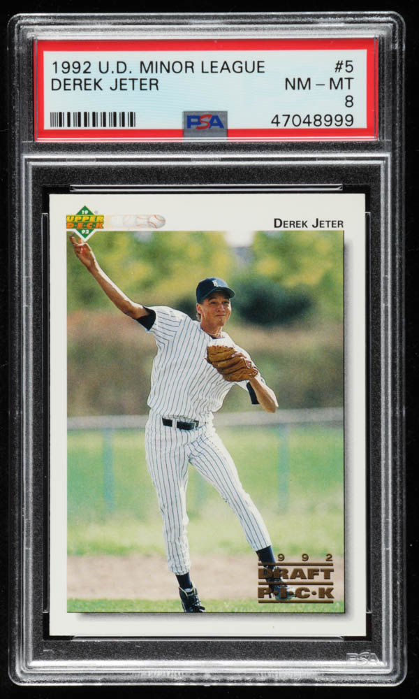 Derek Jeter 1992 Upper Deck Minors #5 FDP RC (PSA 8) at PristineAuction.com Derek Jeter 1992 Upper Deck Minors #5 FDP RC (PSA 8) at PristineAuction.com