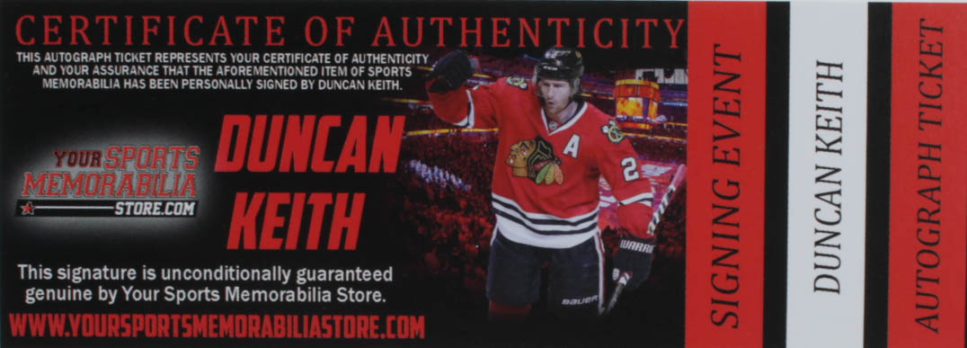 Duncan Keith Signed Blackhawks 16x20 Photo (Keith COA & JSA Hologram) at PristineAuction.com Duncan Keith Signed Blackhawks 16x20 Photo (Keith COA & JSA Hologram) at PristineAuction.com