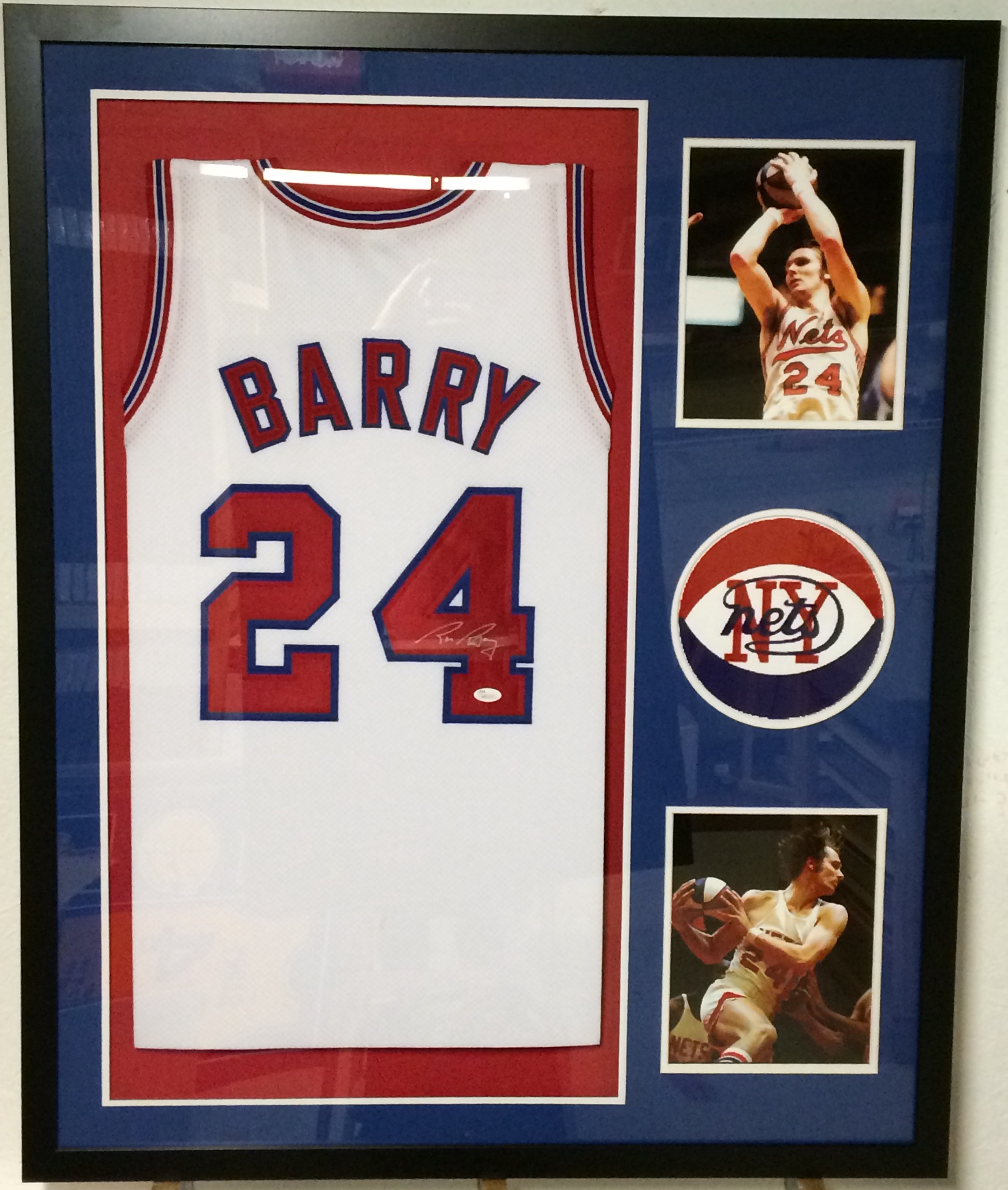 Rick Barry Signed 34x42 Custom Framed Jersey (JSA COA) at PristineAuction.com Rick Barry Signed 34x42 Custom Framed Jersey (JSA COA) at PristineAuction.com