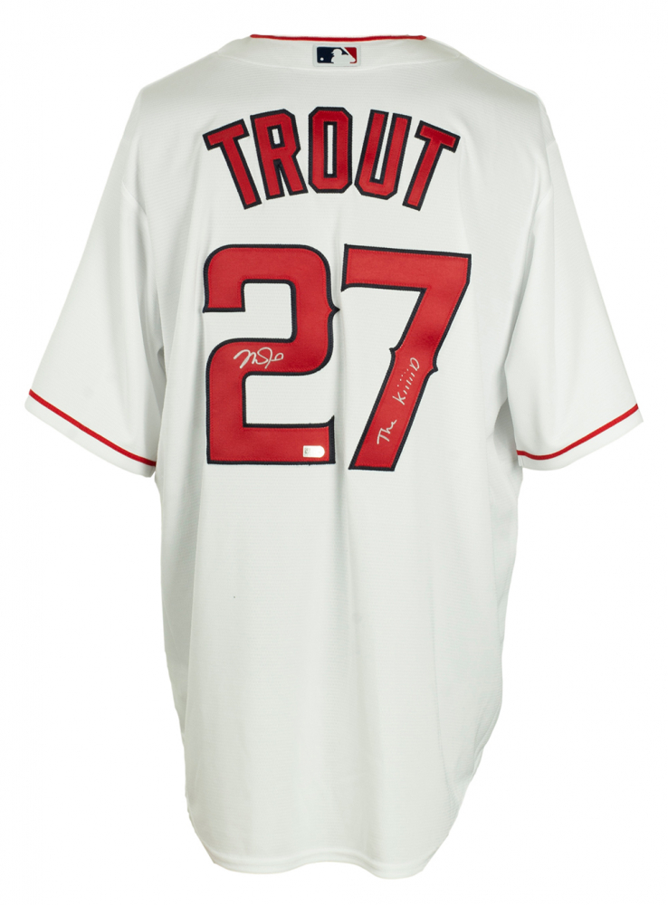 Mike Trout Signed Angels Majestic Jersey Inscribed "The Kiiiiid" (MLB