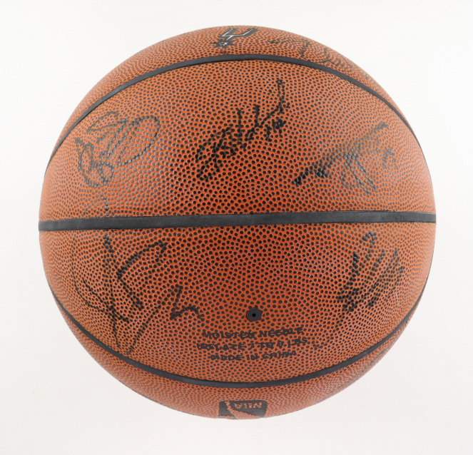 2006-07 Spurs Basketball Team-Signed by (13) with Tim Duncan, Manu Ginobili, Tony Parker, Michael Finley (Beckett LOA) at PristineAuction.com 2006-07 Spurs Basketball Team-Signed by (13) with Tim Duncan, Manu Ginobili, Tony Parker, Michael Finley (Beckett LOA) at PristineAuction.com
