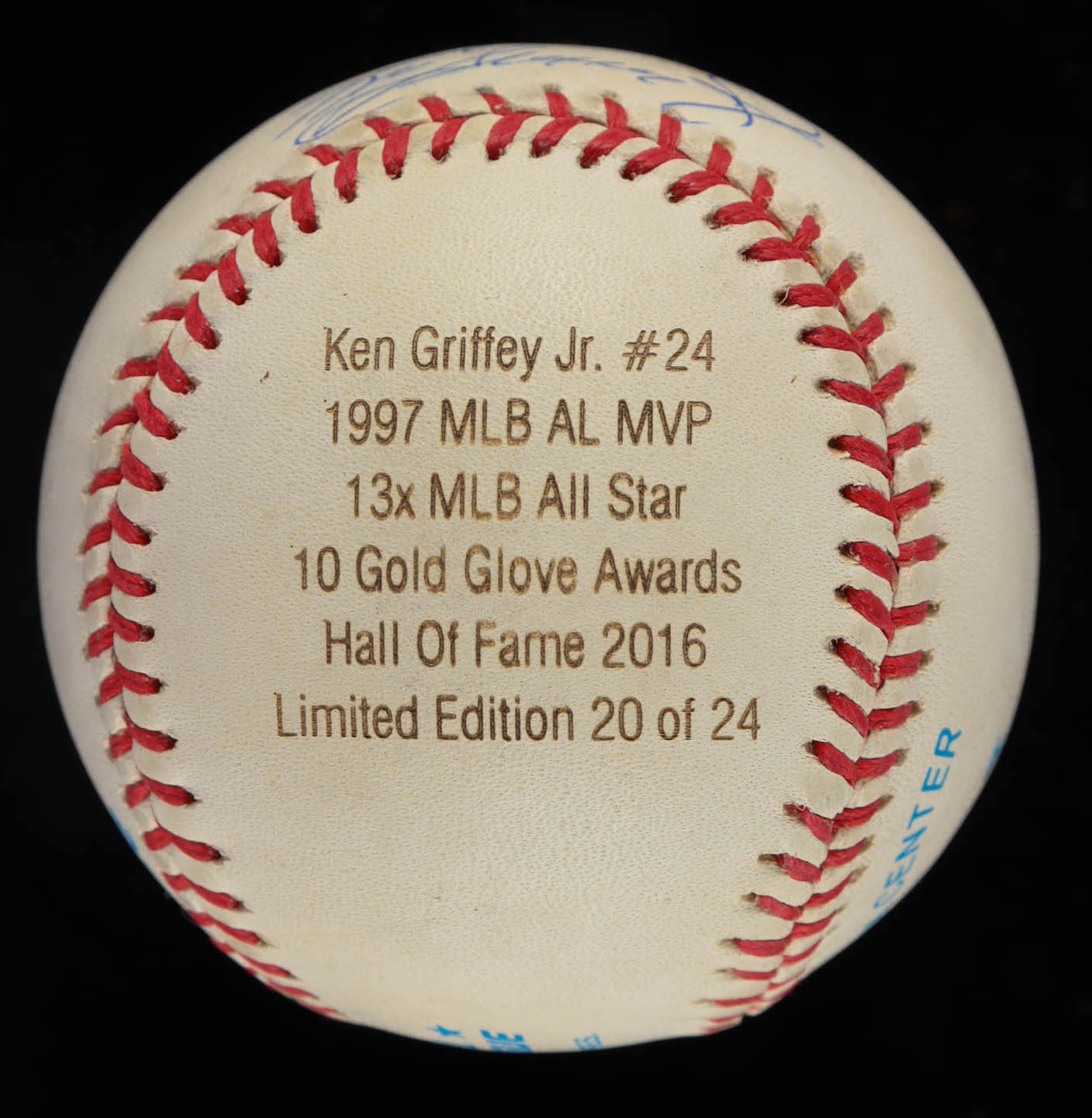 Ken Griffey Jr. Signed LE OAL Career Stat Engraved Baseball (JSA COA & Steiner Hologram) (See Description) at PristineAuction.com Ken Griffey Jr. Signed LE OAL Career Stat Engraved Baseball (JSA COA & Steiner Hologram) (See Description) at PristineAuction.com