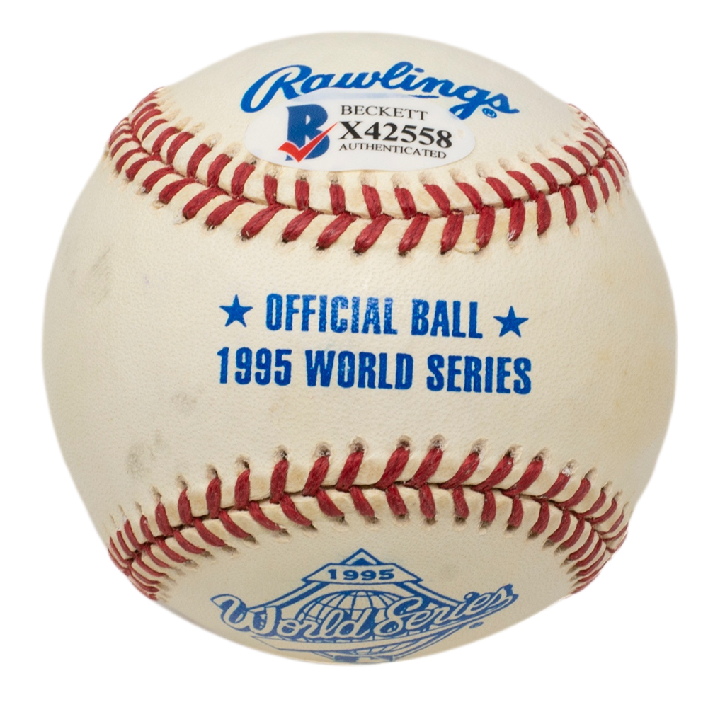 Chipper Jones Signed 1995 World Series Baseball (Beckett COA) at PristineAuction.com Chipper Jones Signed 1995 World Series Baseball (Beckett COA) at PristineAuction.com