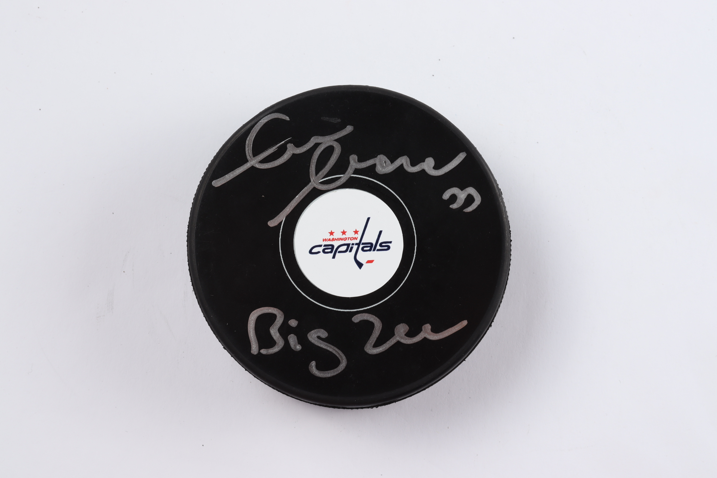Zdeno Chara Signed Capitals Logo Hockey Puck Inscribed "Big Zee" (YSMS COA & Chara Hologram) at PristineAuction.com Zdeno Chara Signed Capitals Logo Hockey Puck Inscribed "Big Zee" (YSMS COA & Chara Hologram) at PristineAuction.com