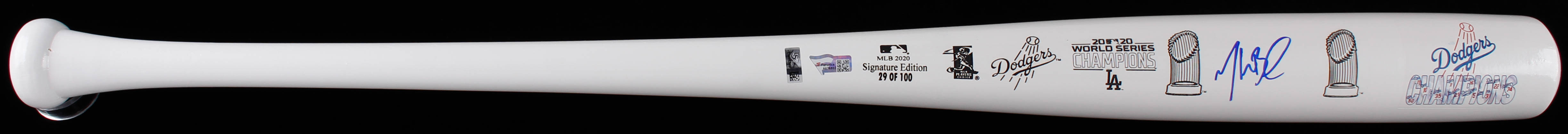 Mookie Betts Signed LE Dodgers 2020 World Series Champions Louisville Slugger Baseball Bat (MLB Hologram & Fanatics Hologram) at PristineAuction.com Mookie Betts Signed LE Dodgers 2020 World Series Champions Louisville Slugger Baseball Bat (MLB Hologram & Fanatics Hologram) at PristineAuction.com