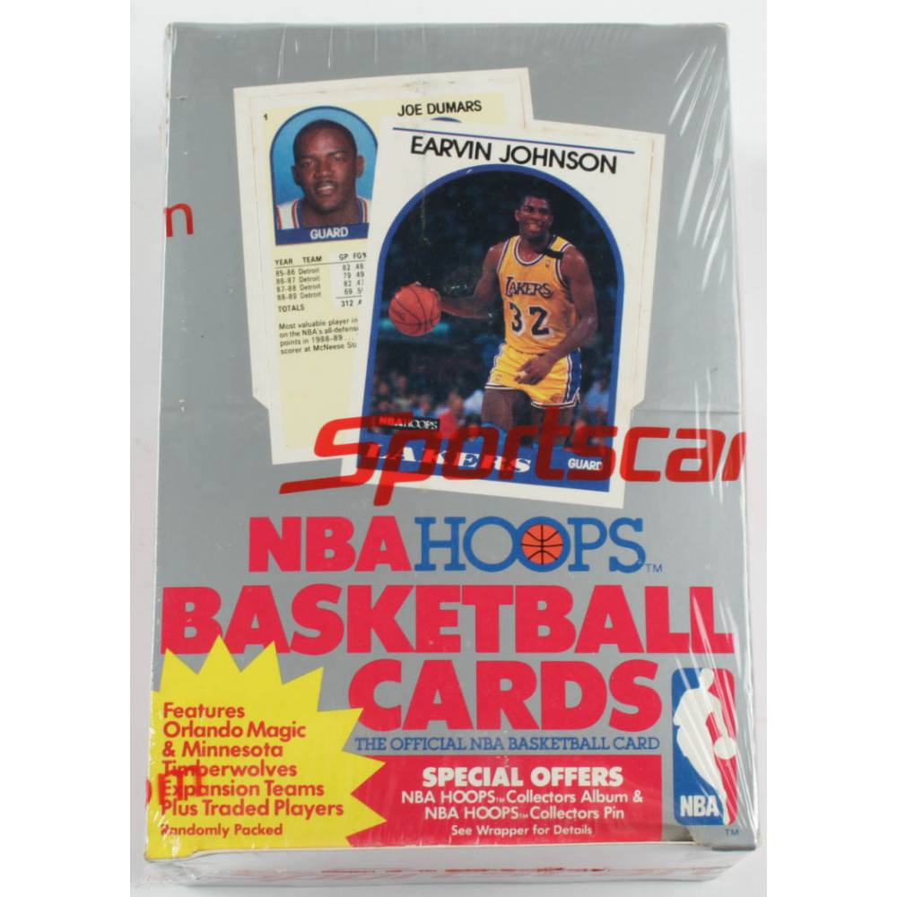 198990 NBA Hoops Basketball Card Box with (36) Wax Packs (See
