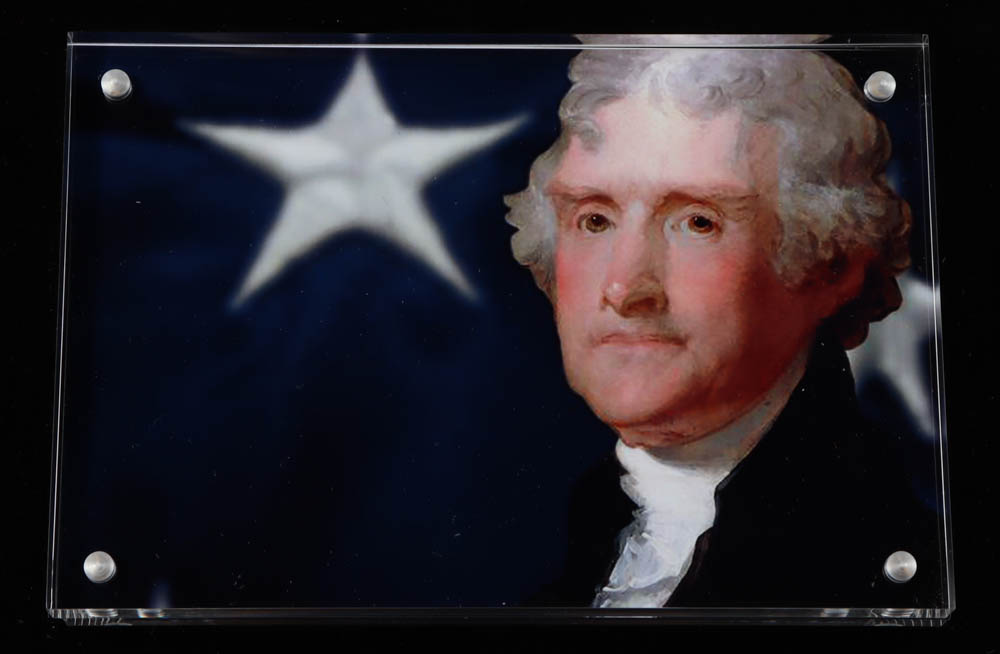 Thomas Jefferson Authentic Hand-Written Word Cut in Acrylic Display Case (JSA LOA) at PristineAuction.com Thomas Jefferson Authentic Hand-Written Word Cut in Acrylic Display Case (JSA LOA) at PristineAuction.com