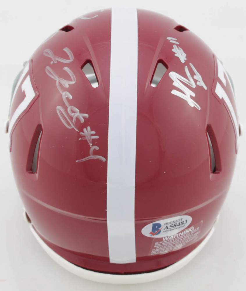 Alabama Crimson Tide Speed Mini Helmet Signed By (4) with Tua