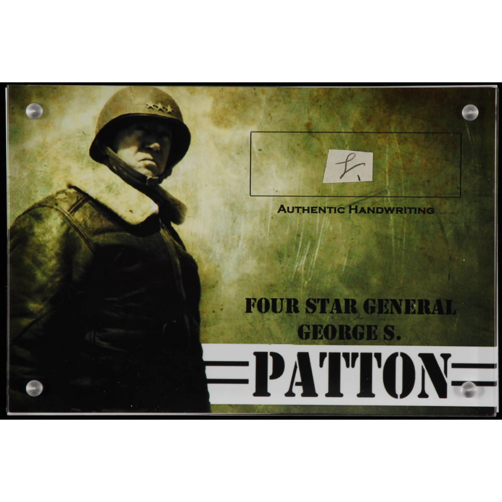 Script Line Decor Patton George S. Patton Authentic Hand-Written Word Cut in Acrylic Display ...