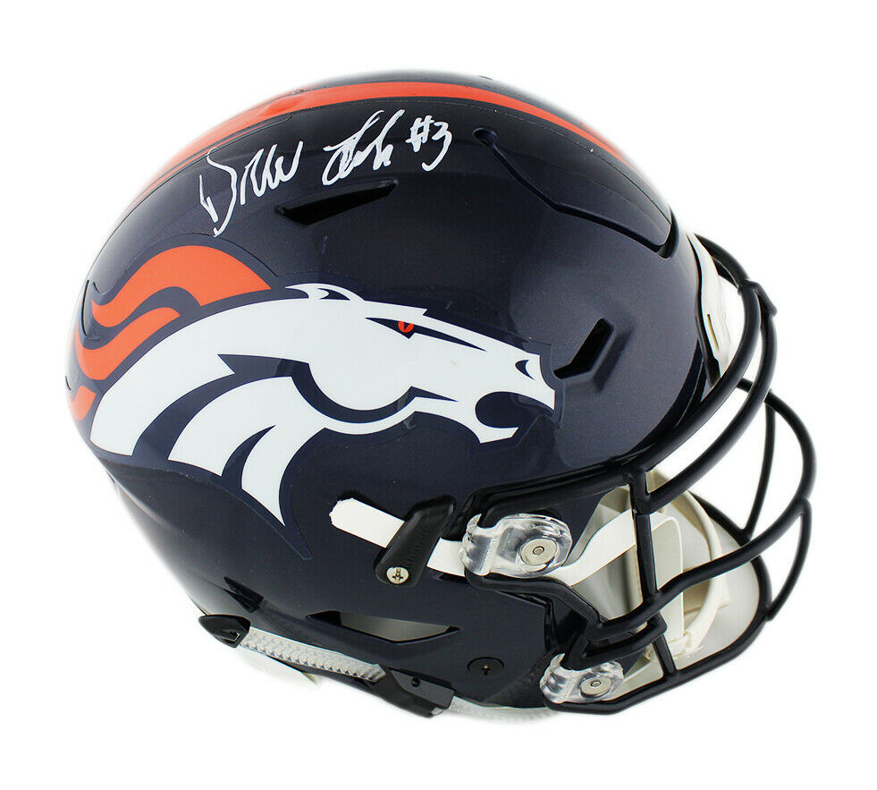 Drew Lock Signed Broncos Full-Size Authentic On-Field SpeedFlex Helmet (Radtke COA) at PristineAuction.com Drew Lock Signed Broncos Full-Size Authentic On-Field SpeedFlex Helmet (Radtke COA) at PristineAuction.com