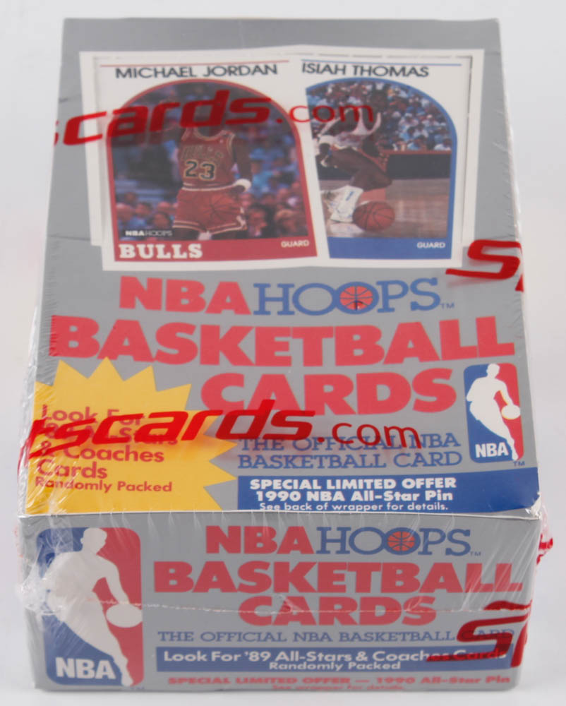 1989-90 NBA Hoops Basketball Wax Box with (36) Packs at PristineAuction.com 1989-90 NBA Hoops Basketball Wax Box with (36) Packs at PristineAuction.com