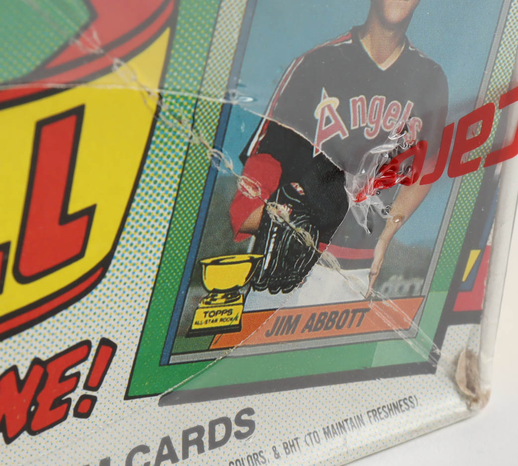 1990 Topps "The Real One" Bubble Gum Baseball Cards Box with (36) Packs (See Description) at PristineAuction.com 1990 Topps "The Real One" Bubble Gum Baseball Cards Box with (36) Packs (See Description) at PristineAuction.com