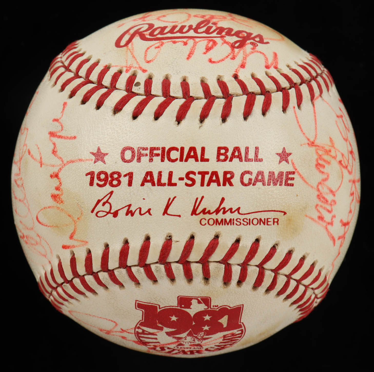 1981 All-Star Game Baseball Team-Signed by (22) with Goose Gossage, Eddie Murray, Gary Carter, Ted Simmons, Mike Schmidt (Beckett LOA) at PristineAuction.com 1981 All-Star Game Baseball Team-Signed by (22) with Goose Gossage, Eddie Murray, Gary Carter, Ted Simmons, Mike Schmidt (Beckett LOA) at PristineAuction.com
