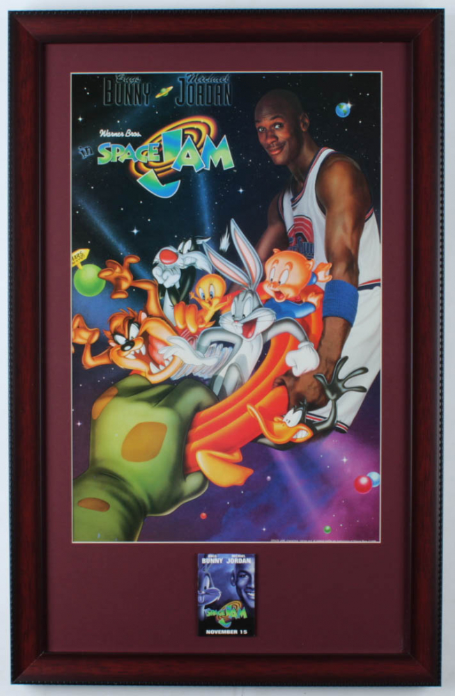 "Space Jam" 16x25 Custom Framed Print Display with PreMovie Release
