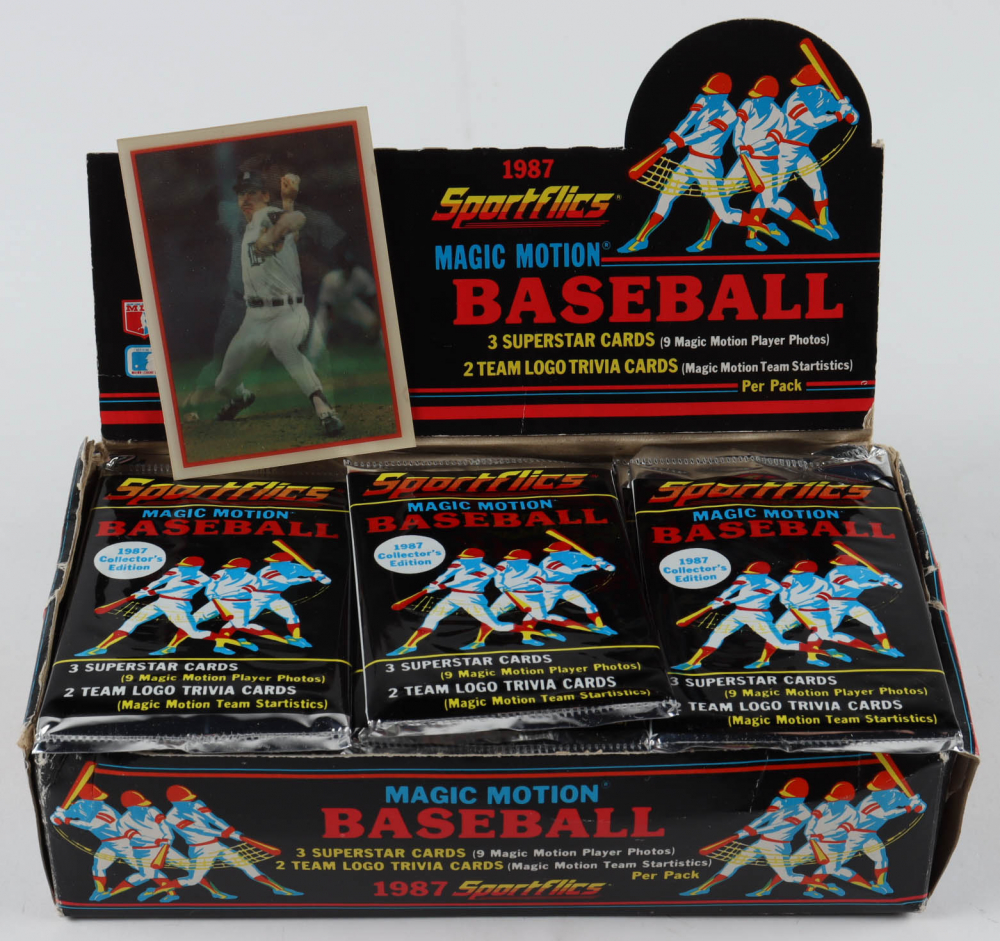 1987 Sportflics Magic Motion Baseball Box With 36 Packs See 