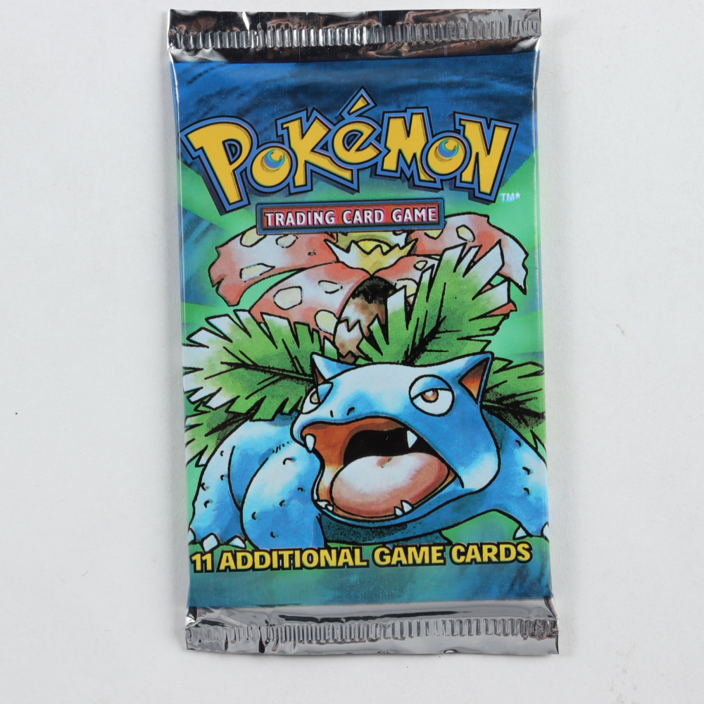 Pokemon Base Set Venusaur Booster Pack with (11) Cards Pristine Auction