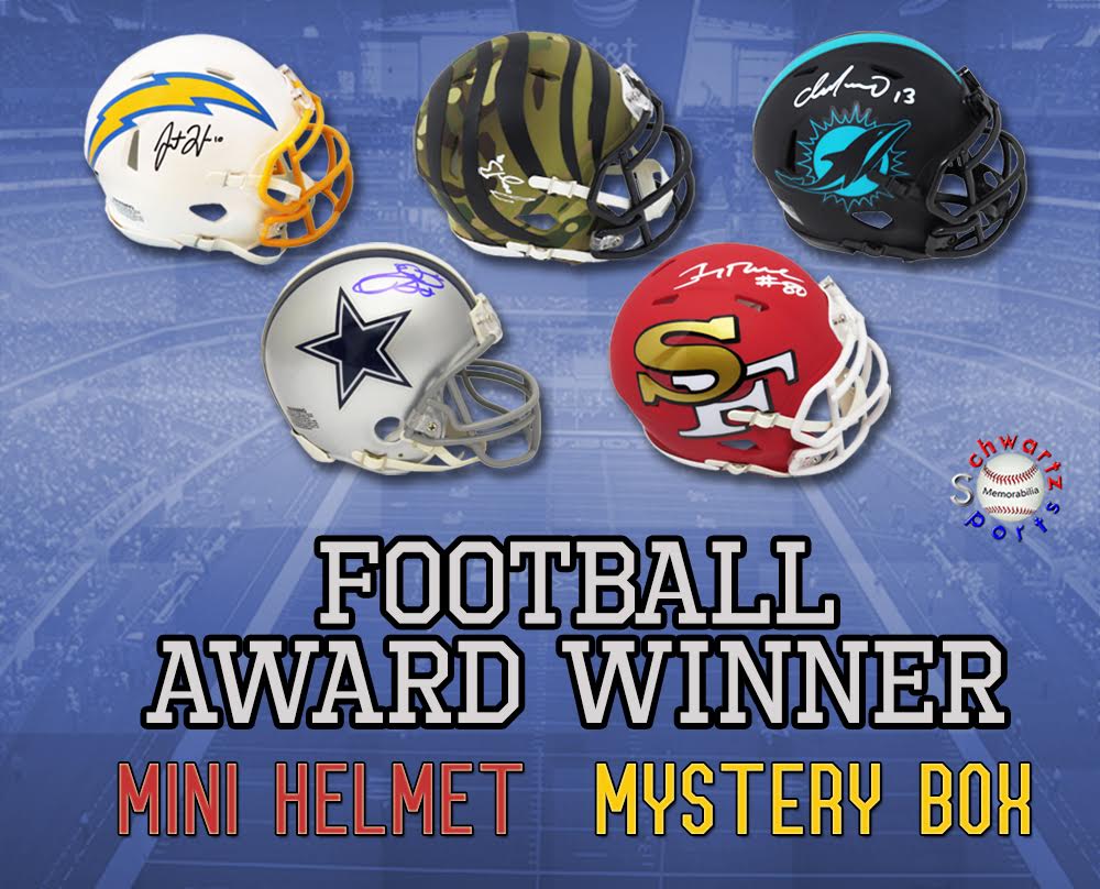 Schwartz Sports Football Award Winner Signed Mini Helmet Mystery Box – Series 2 (Limited to 100) at PristineAuction.com Schwartz Sports Football Award Winner Signed Mini Helmet Mystery Box – Series 2 (Limited to 100) at PristineAuction.com