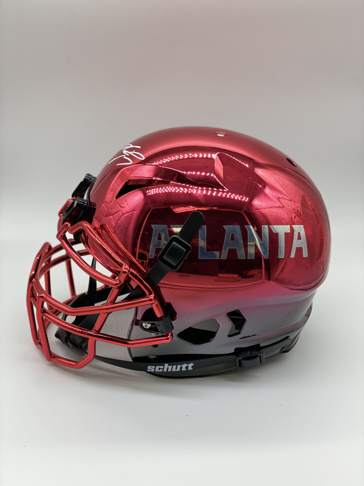 Michael Vick Signed FullSize Hydro Dipped Chrome Vengeance Helmet (PSA