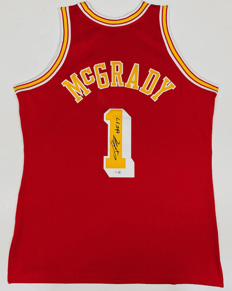 Tracy McGrady Signed Rockets Jersey Inscribed "HOF 17" (Fanatics Hologram) at PristineAuction.com Tracy McGrady Signed Rockets Jersey Inscribed "HOF 17" (Fanatics Hologram) at PristineAuction.com