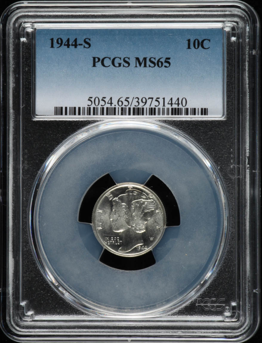 1944-S Mercury Silver Dime (PCGS MS65) at PristineAuction.com 1944-S Mercury Silver Dime (PCGS MS65) at PristineAuction.com