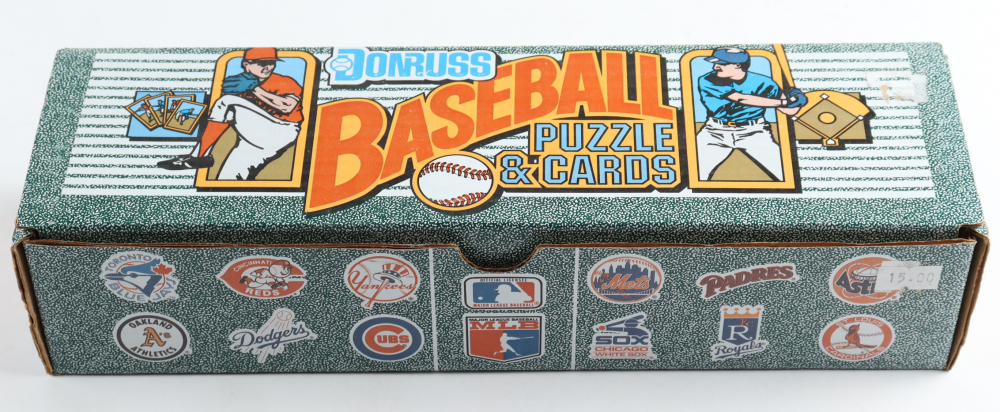 1990 Donruss Baseball Card & Puzzle Box Complete Set of (728) Cards with #1 Matt Williams, #2 Jeffrey Leonard, #3 Chris James, #4 Mark McGwire
