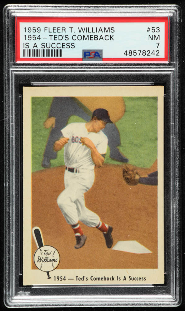 Ted Williams 1959 Fleer #53 Comeback is Success (PSA 7) at PristineAuction.com Ted Williams 1959 Fleer #53 Comeback is Success (PSA 7) at PristineAuction.com