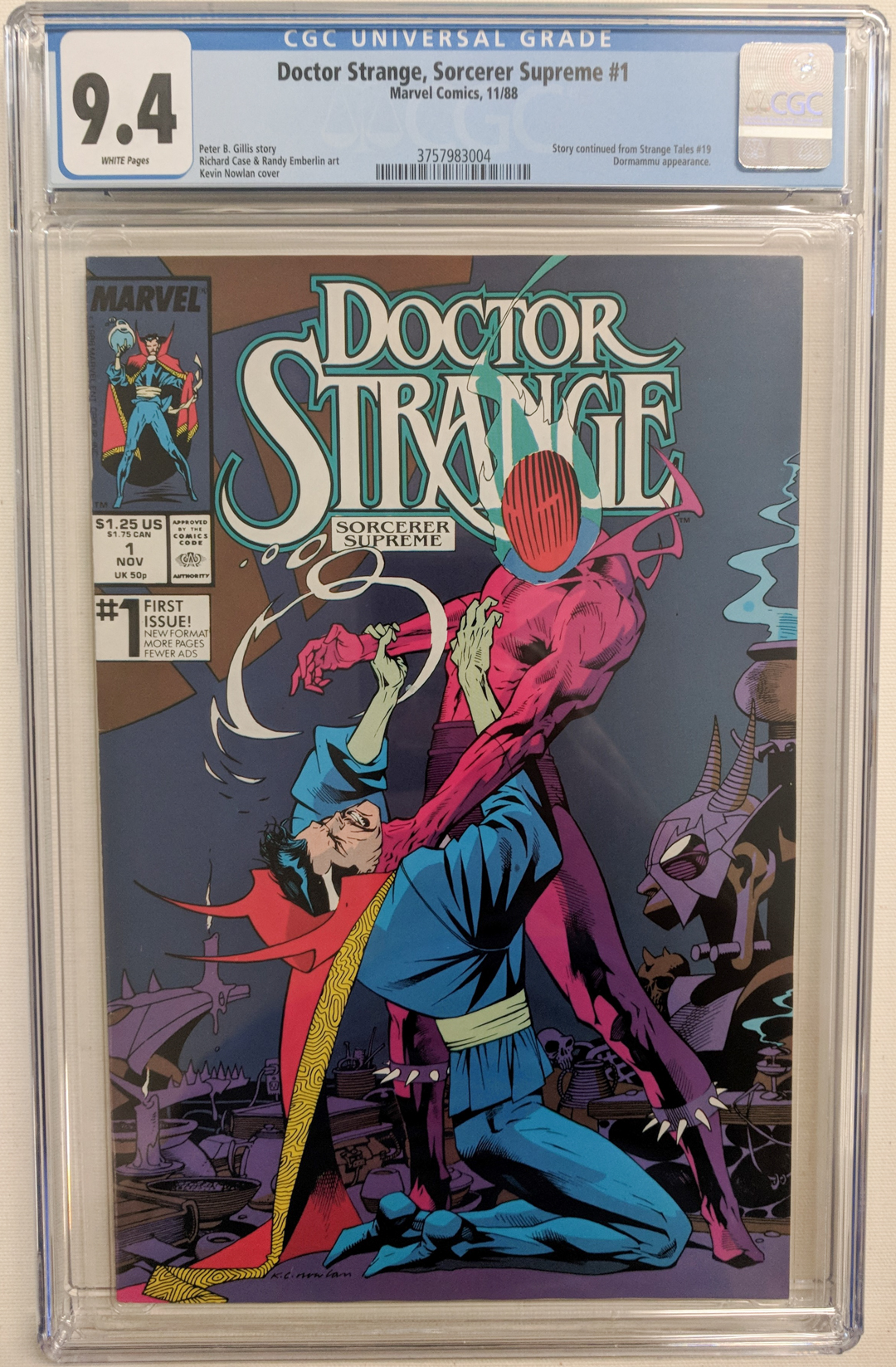 1988 "Doctor Strange Sorcerer Supreme" Issue #1 Marvel Comic Book (CGC 9.4) at PristineAuction.com 1988 "Doctor Strange Sorcerer Supreme" Issue #1 Marvel Comic Book (CGC 9.4) at PristineAuction.com