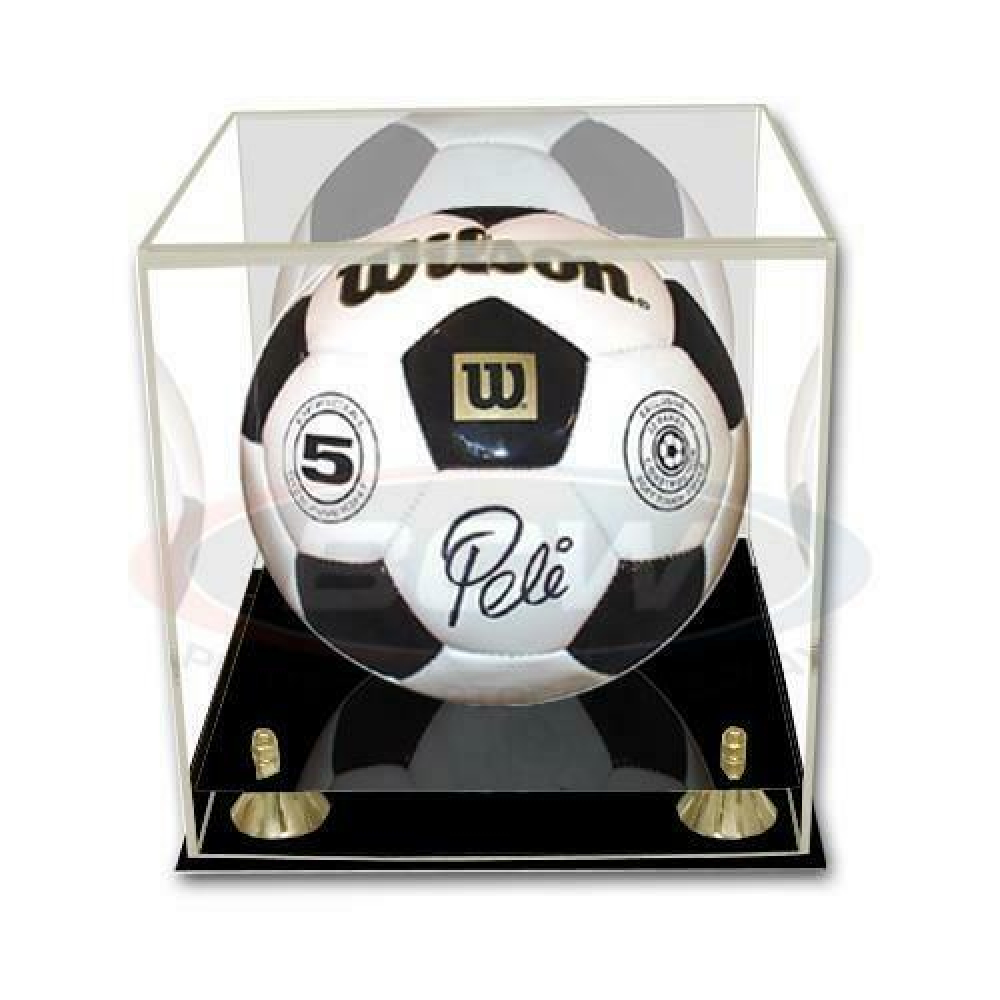 Football Display Case With Artificial Grass Base – Perfect For Game Balls Or Collectibles