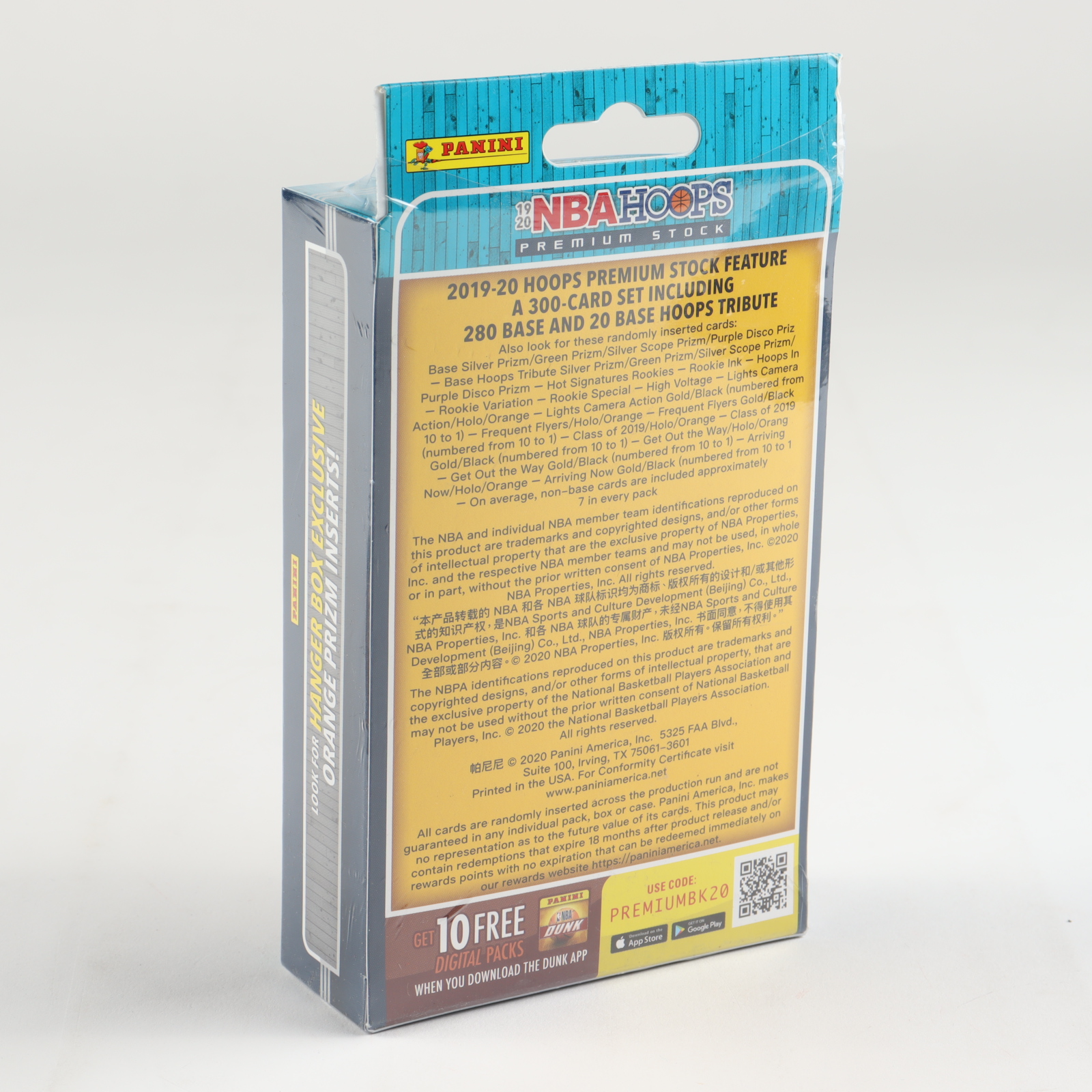 2019-20 NBA Hoops Premium Stock Basketball Hanger Box with (20) Cards at PristineAuction.com 2019-20 NBA Hoops Premium Stock Basketball Hanger Box with (20) Cards at PristineAuction.com