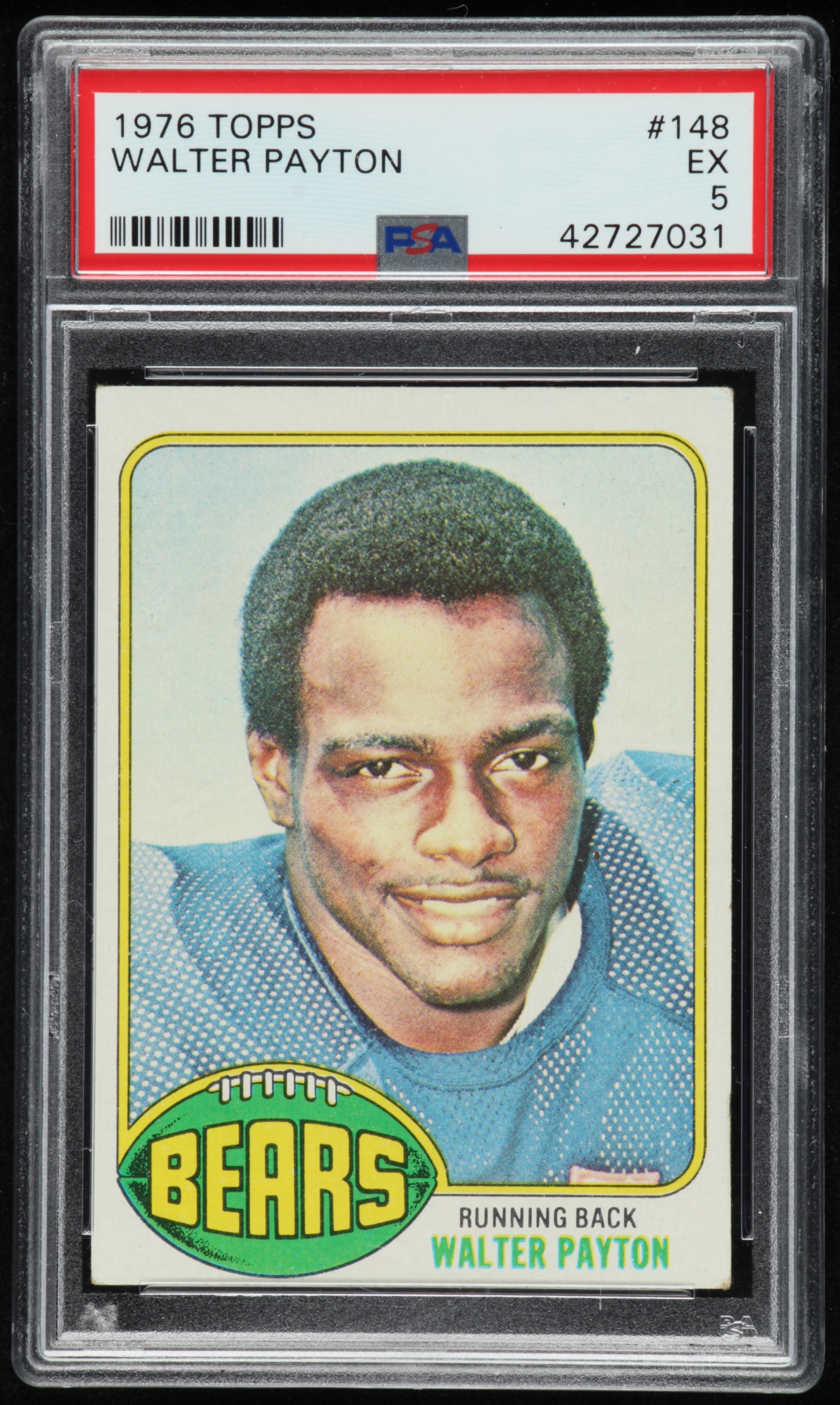 Walter Payton 1976 Topps #148 RC (PSA 5) at PristineAuction.com Walter Payton 1976 Topps #148 RC (PSA 5) at PristineAuction.com
