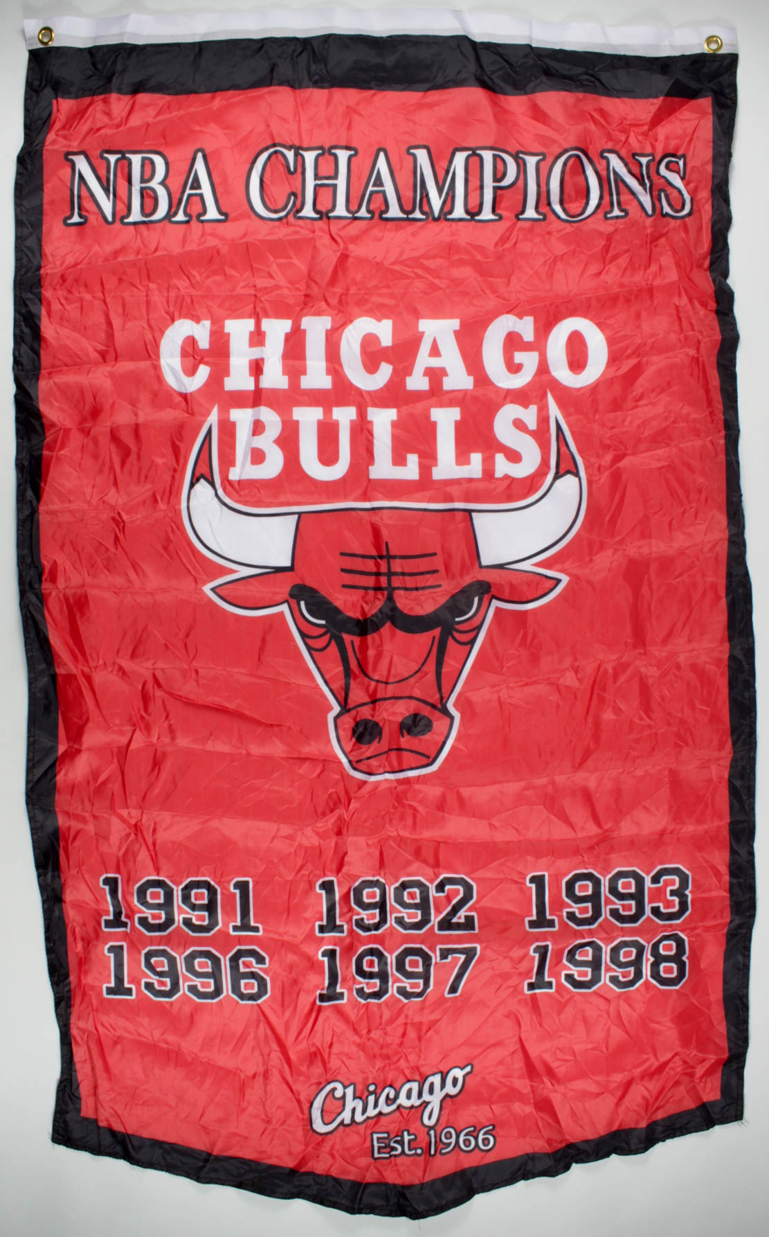 Bulls NBA Champions 36x59 Banner at PristineAuction.com Bulls NBA Champions 36x59 Banner at PristineAuction.com
