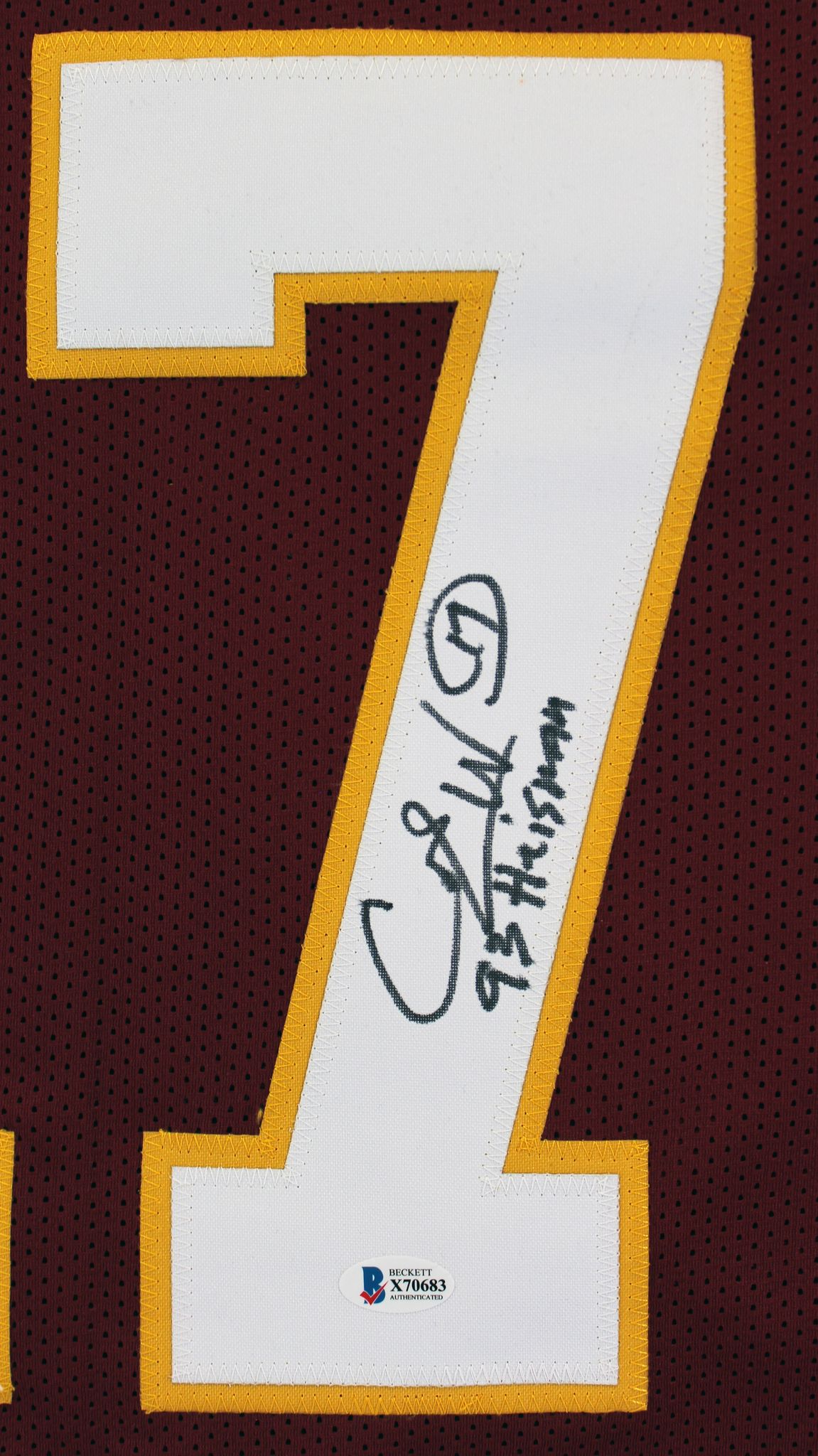 Charlie Ward Signed Jersey Inscribed "93 Heisman" (Beckett) at PristineAuction.com Charlie Ward Signed Jersey Inscribed "93 Heisman" (Beckett) at PristineAuction.com