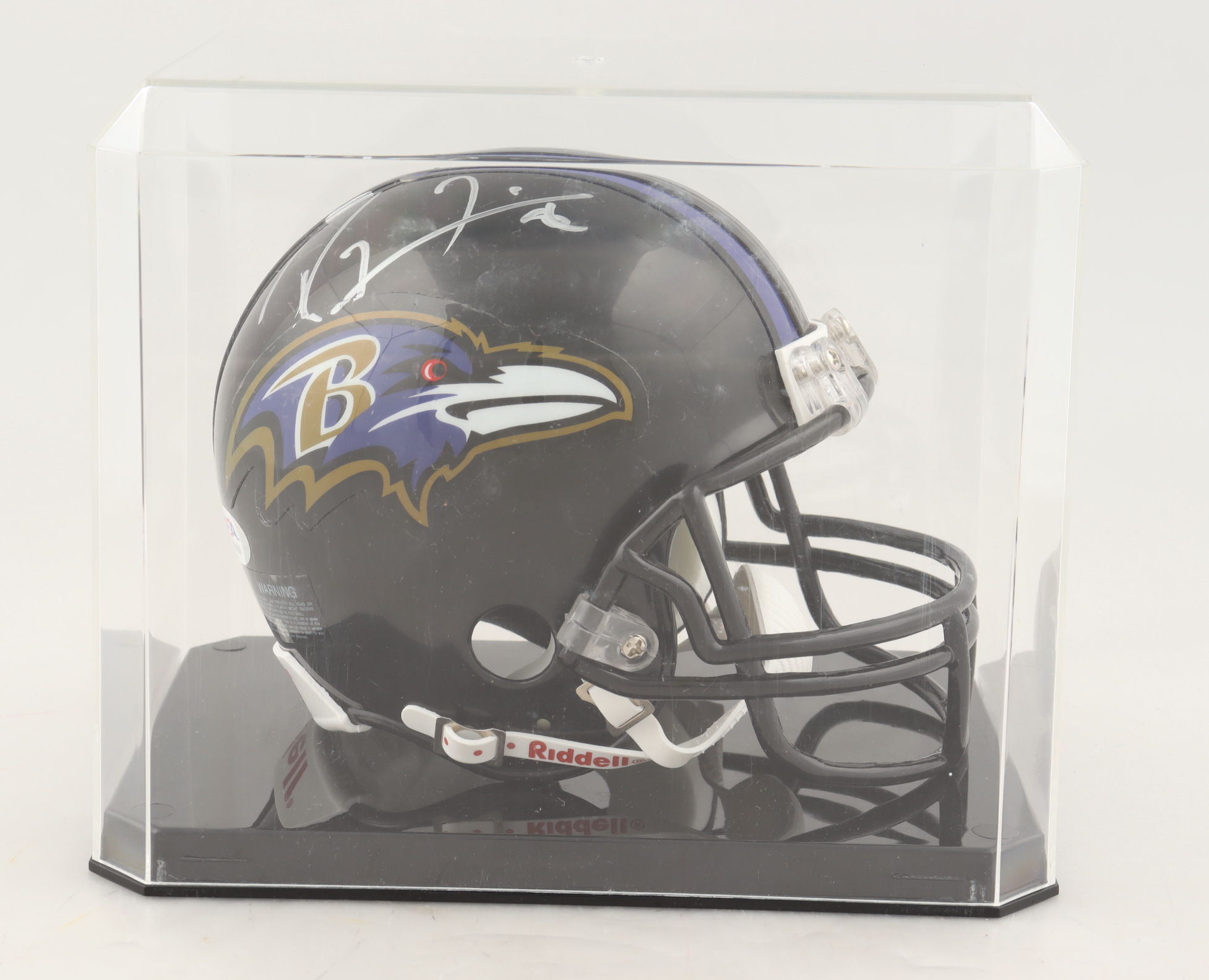 Ray Lewis Signed Ravens Mini-Helmet with Display Case (PSA COA) at PristineAuction.com Ray Lewis Signed Ravens Mini-Helmet with Display Case (PSA COA) at PristineAuction.com