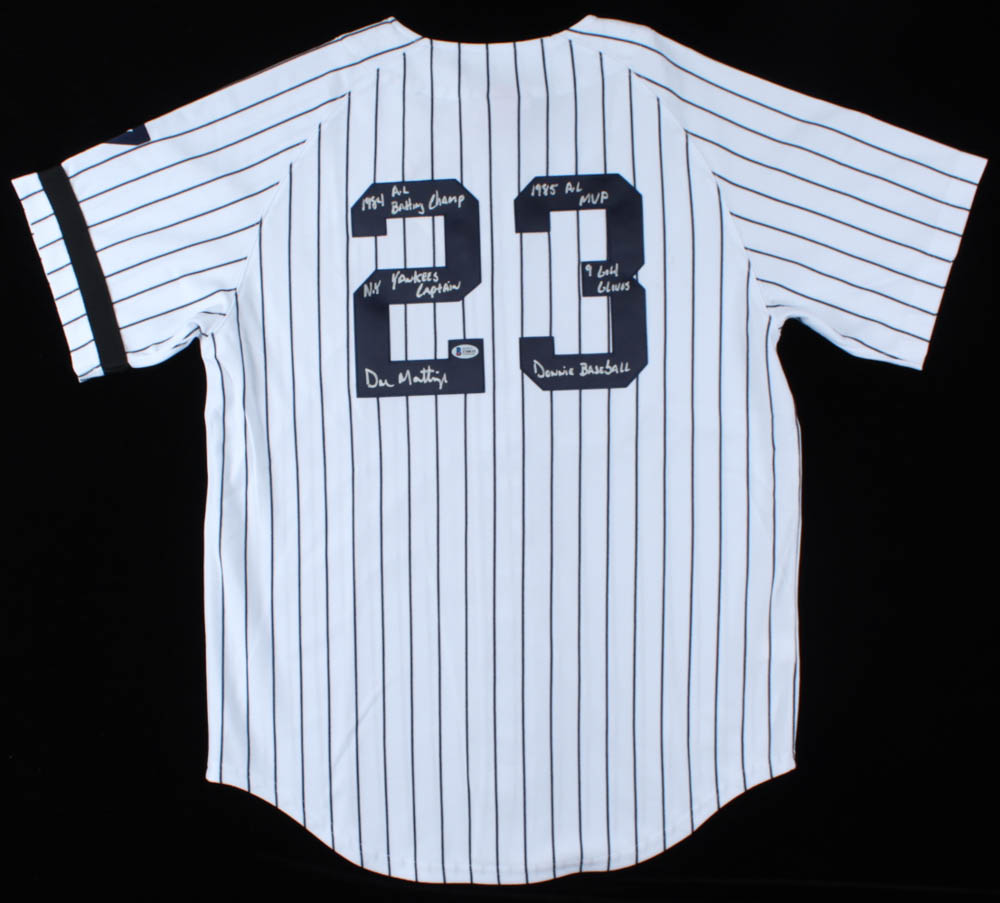 Don Mattingly Signed Yankees Jersey with Multiple Inscriptions (Beckett COA) at PristineAuction.com Don Mattingly Signed Yankees Jersey with Multiple Inscriptions (Beckett COA) at PristineAuction.com