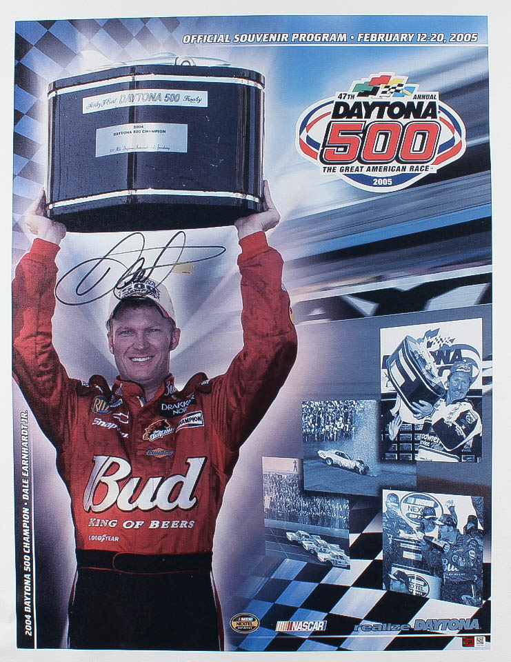 Dale Earnhardt Jr. Signed 23x30 NASCAR 2005 Daytona 500 Photo on Canvas (Dale Jr. Hologram & COA) at PristineAuction.com Dale Earnhardt Jr. Signed 23x30 NASCAR 2005 Daytona 500 Photo on Canvas (Dale Jr. Hologram & COA) at PristineAuction.com