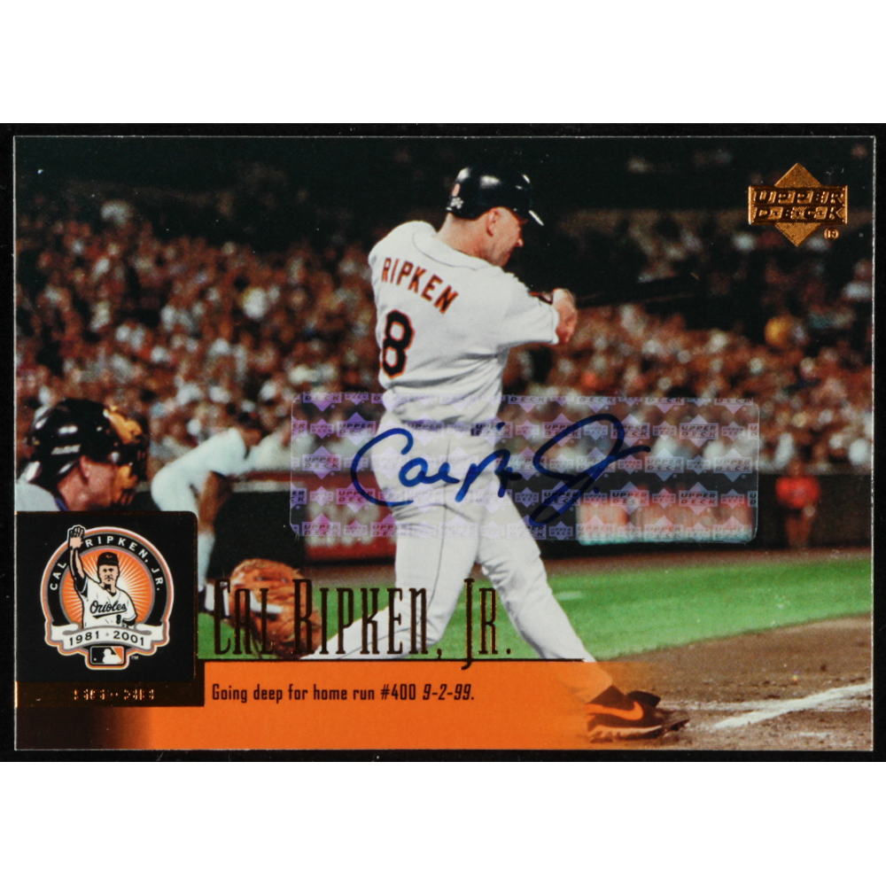 Cal Ripken Jr. Signed 2001 Upper Deck Coca Cola Ripken #5 Going deep ...