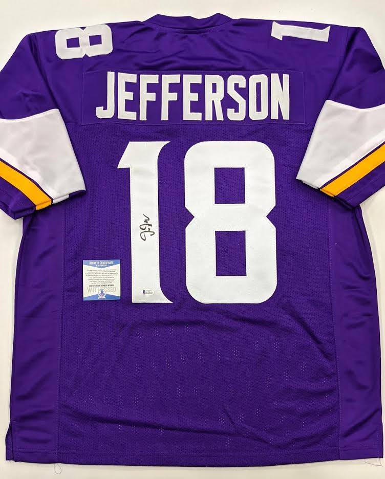 Justin Jefferson Signed Jersey (Beckett COA) at PristineAuction.com Justin Jefferson Signed Jersey (Beckett COA) at PristineAuction.com