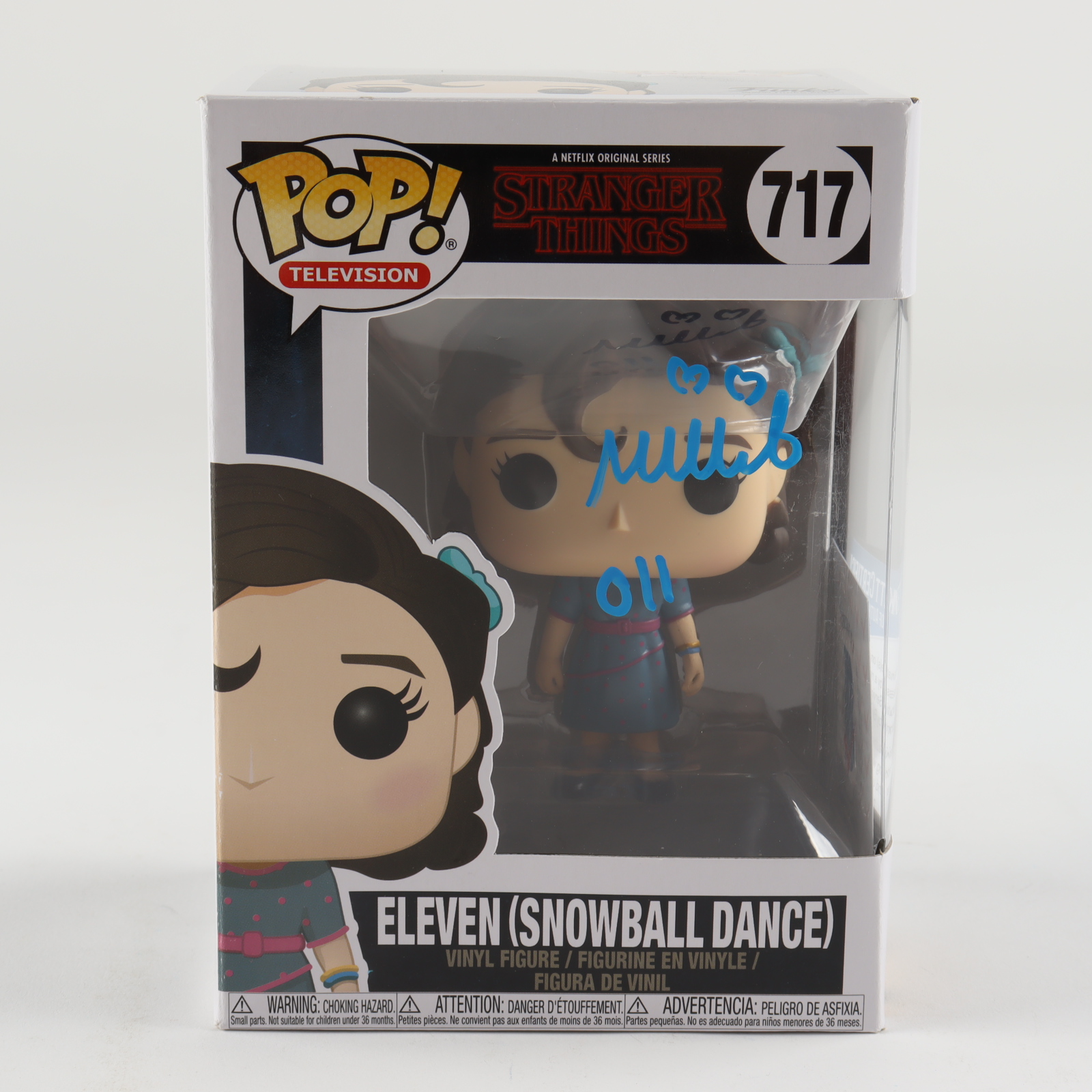 Millie Bobby Brown Signed "Stranger Things" #717 Eleven (Snowball Dance) Funko Pop! Vinyl Figure Inscribed "011" (Beckett COA) at PristineAuction.com Millie Bobby Brown Signed "Stranger Things" #717 Eleven (Snowball Dance) Funko Pop! Vinyl Figure Inscribed "011" (Beckett COA) at PristineAuction.com
