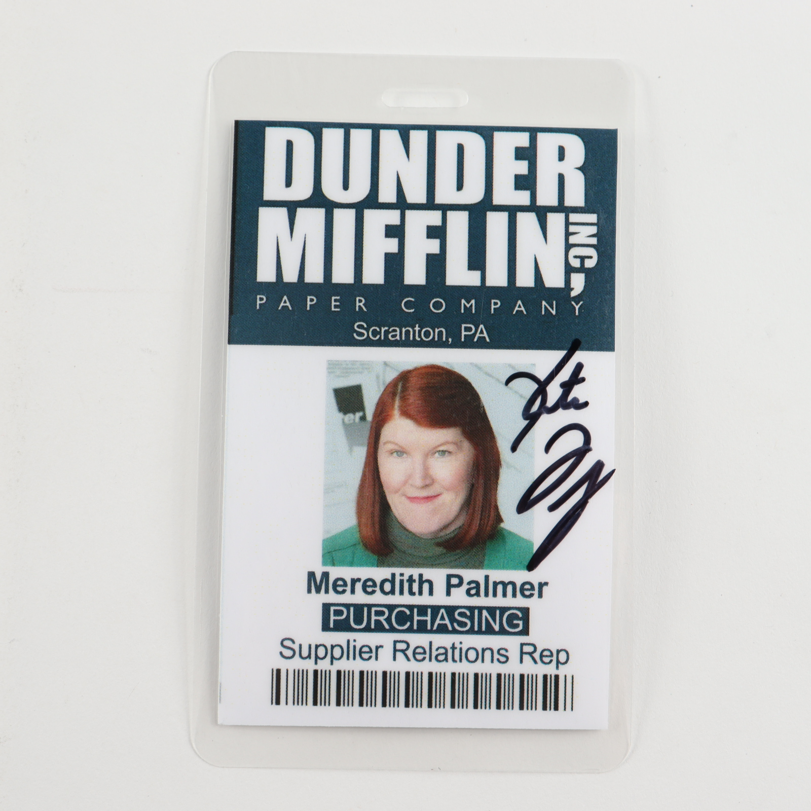 Kate Flannery Signed "The Office" Prop ID Badge (PSA COA) at PristineAuction.com Kate Flannery Signed "The Office" Prop ID Badge (PSA COA) at PristineAuction.com