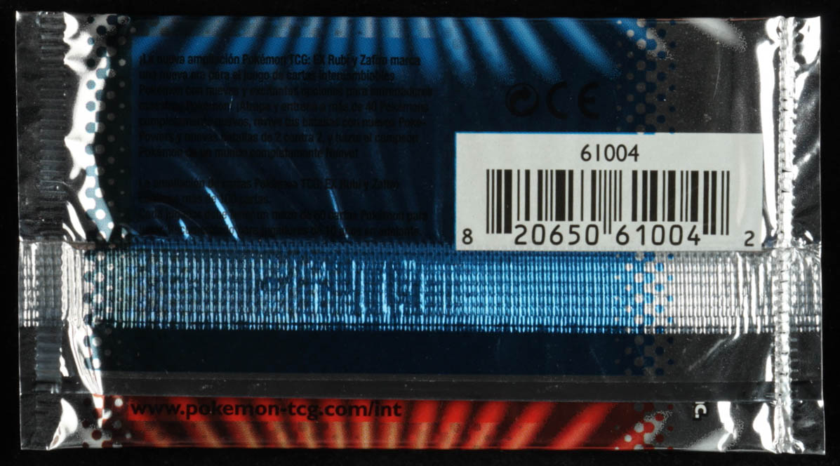 2004 Pokemon Spanish EX Ruby & Sapphire Booster Pack with (5) Cards at PristineAuction.com 2004 Pokemon Spanish EX Ruby & Sapphire Booster Pack with (5) Cards at PristineAuction.com