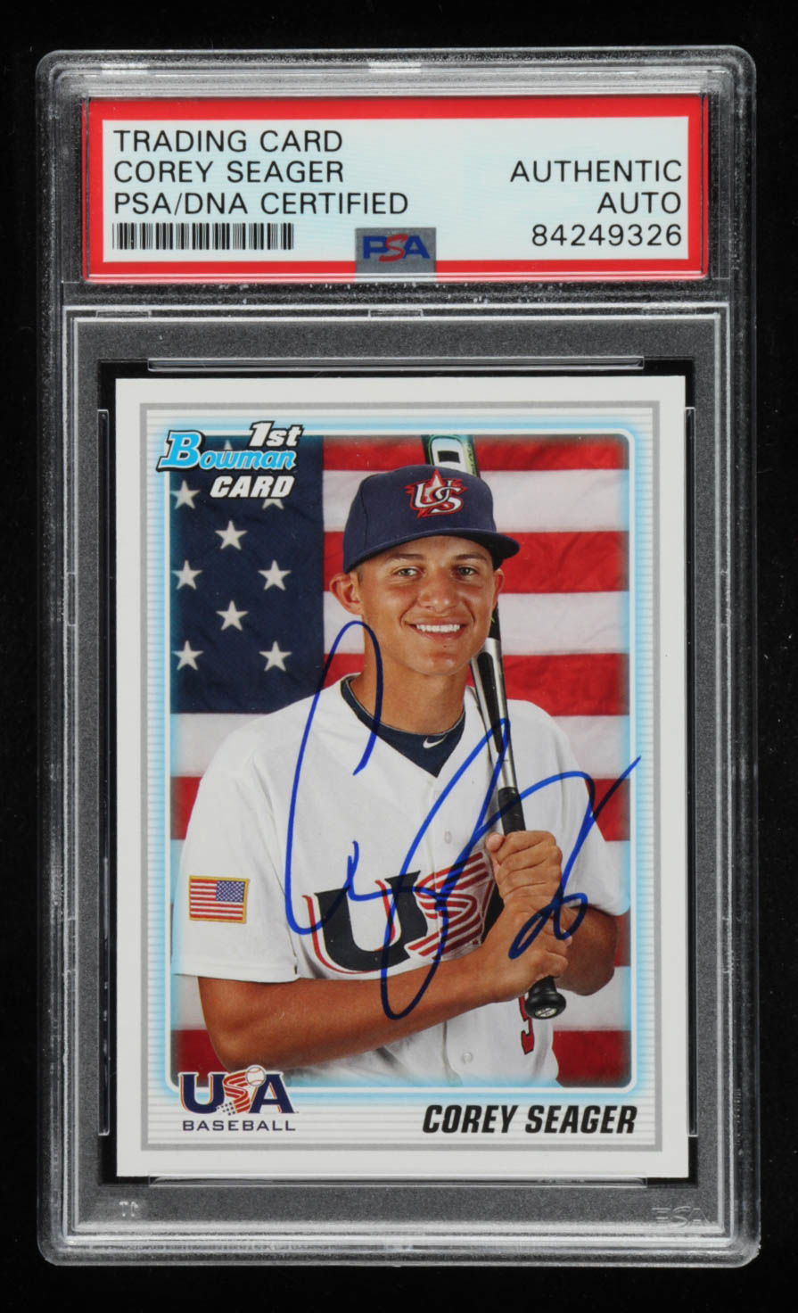 Corey Seager Signed 2010 Bowman Draft Prospects #BDPP108 (PSA Encapsulated) at PristineAuction.com Corey Seager Signed 2010 Bowman Draft Prospects #BDPP108 (PSA Encapsulated) at PristineAuction.com