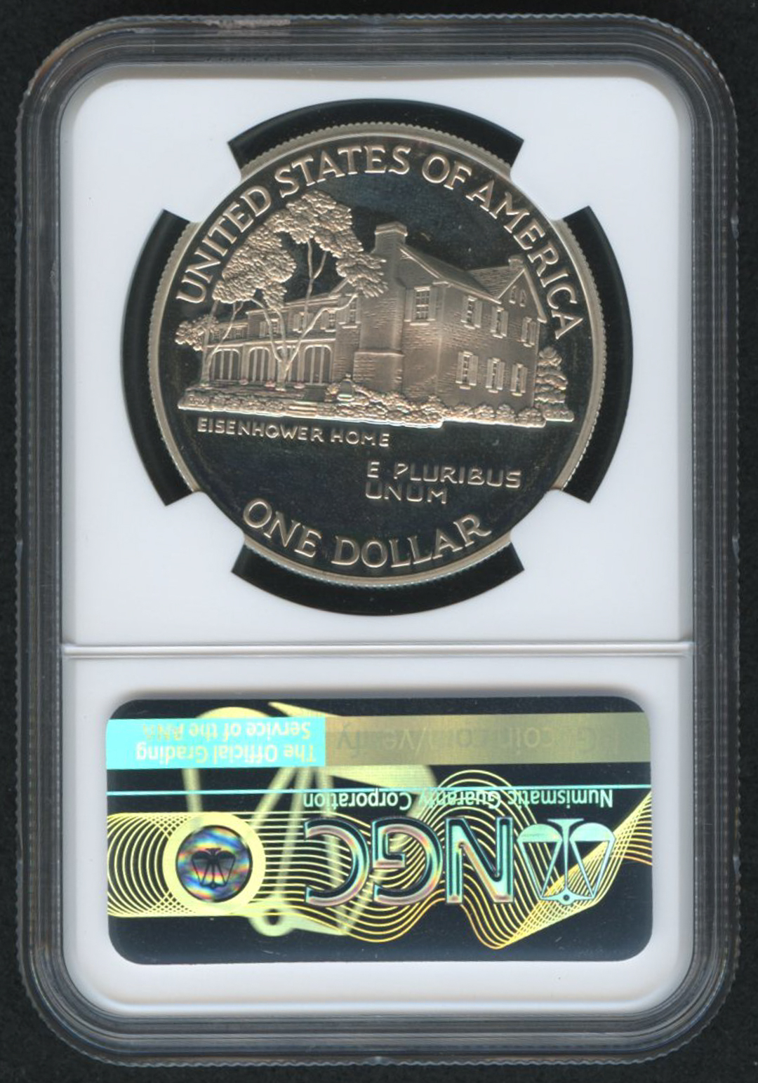 1990-P Eisenhower Centennial Silver Dollar (NGC PF69 Ultra Cameo) at PristineAuction.com 1990-P Eisenhower Centennial Silver Dollar (NGC PF69 Ultra Cameo) at PristineAuction.com