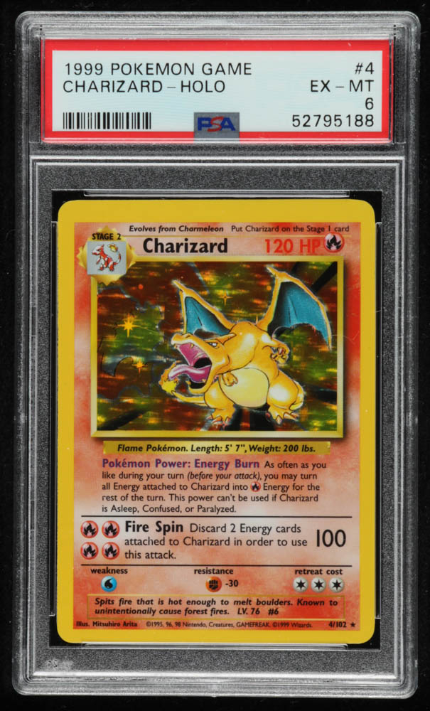Charizard 1999 Pokemon #4 HOLO (PSA 6) | Pristine Auction